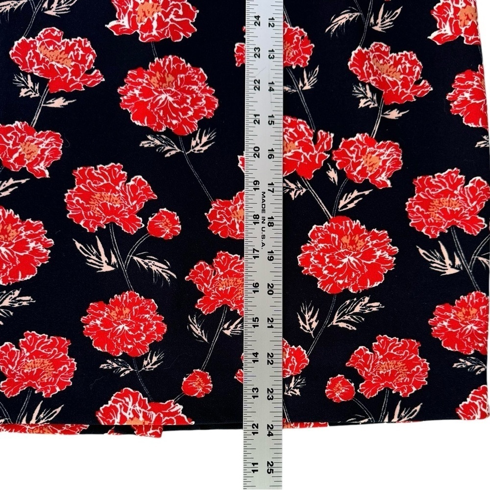 Banana Republic Navy Blue Floral MidI Sheath Dress Poppy Print | Women’s Size 6 - Picture 12 of 13